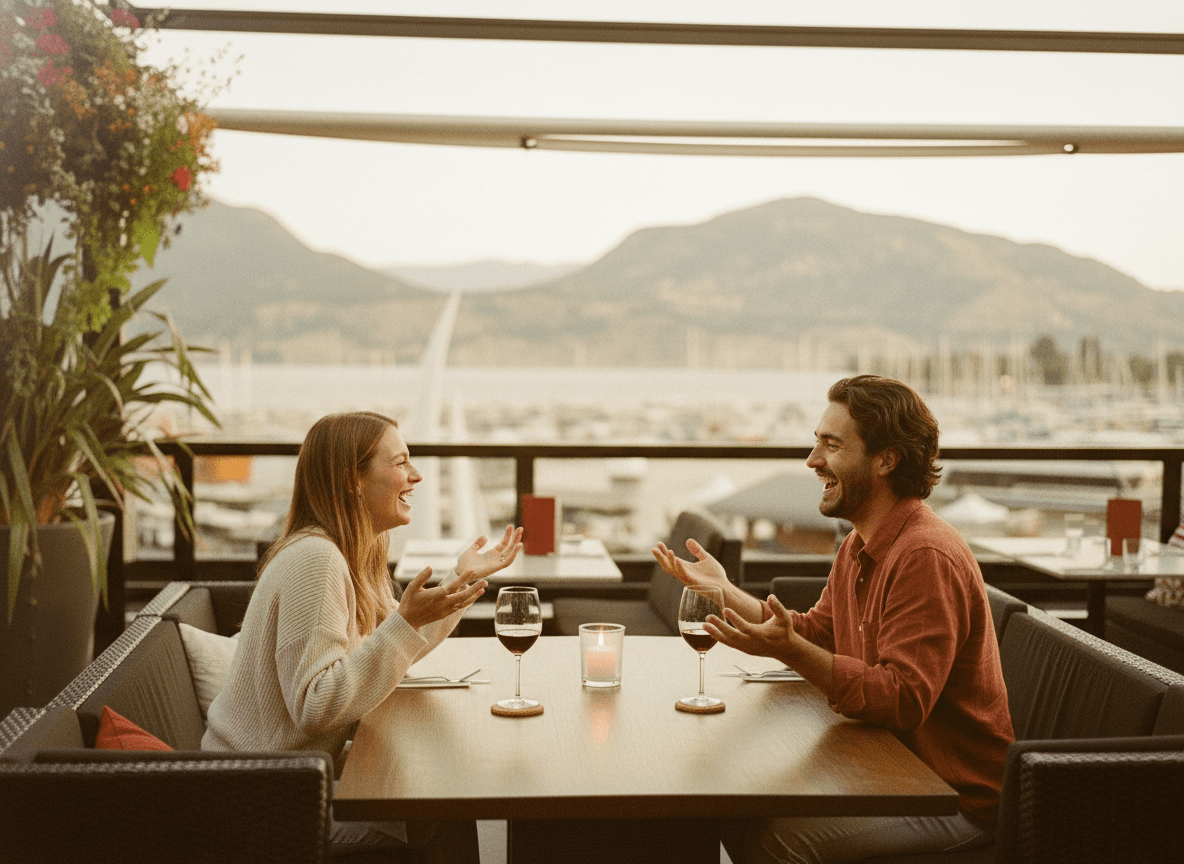 Rooftop Dinner, Cold Beer, Lake Air