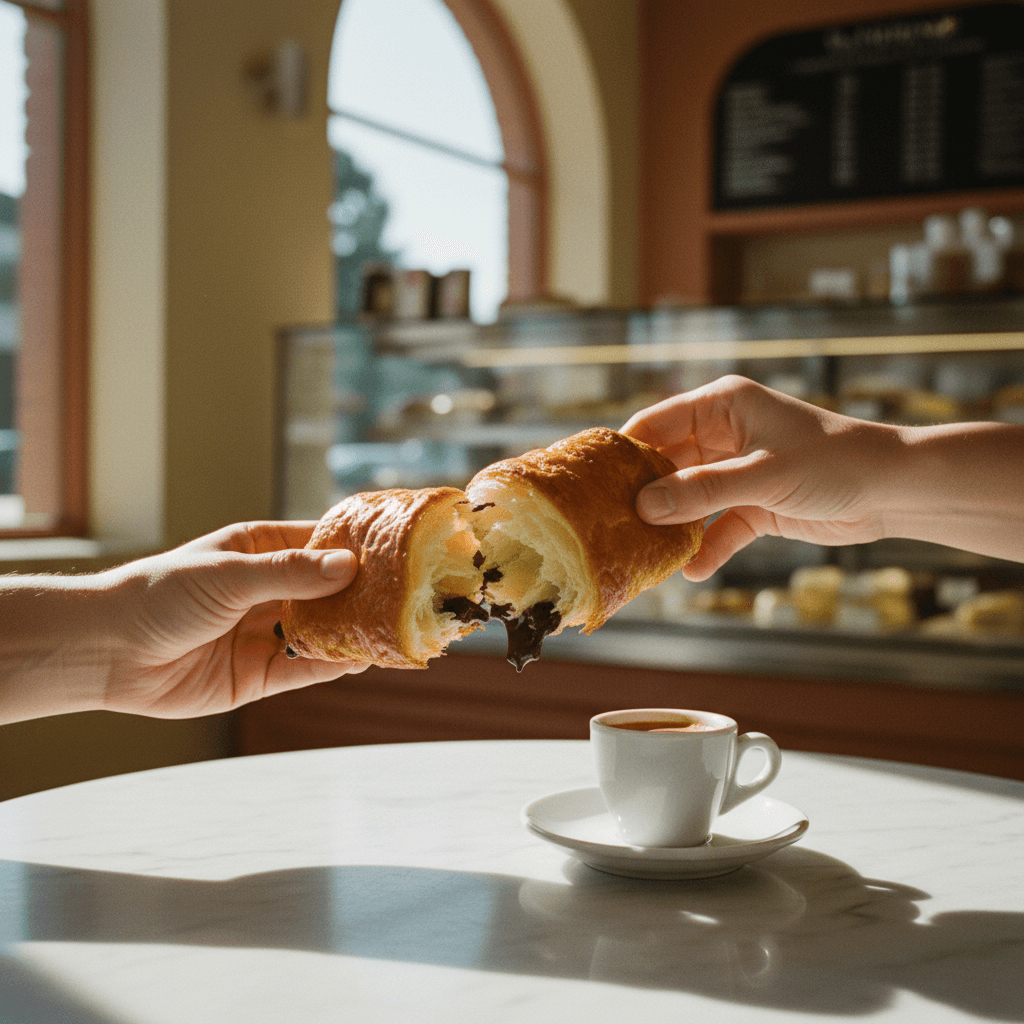 Pastry, Lake Light, and Good Coffee