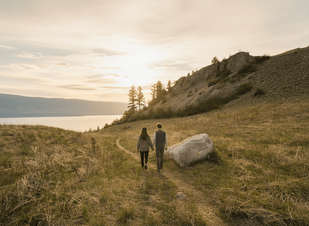 Bluff trail, loud dinner, quiet view
