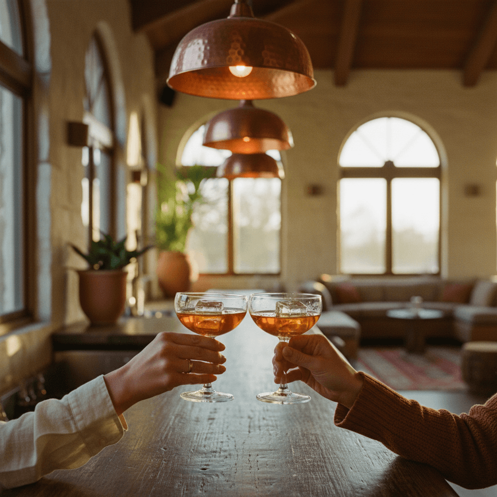 Cocktails, a real dinner, then somewhere louder