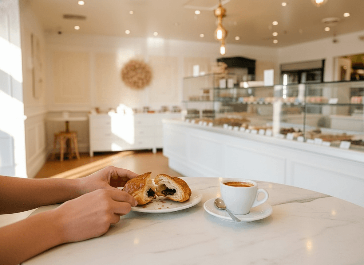 Pastry, a Hidden Garden, Good Coffee